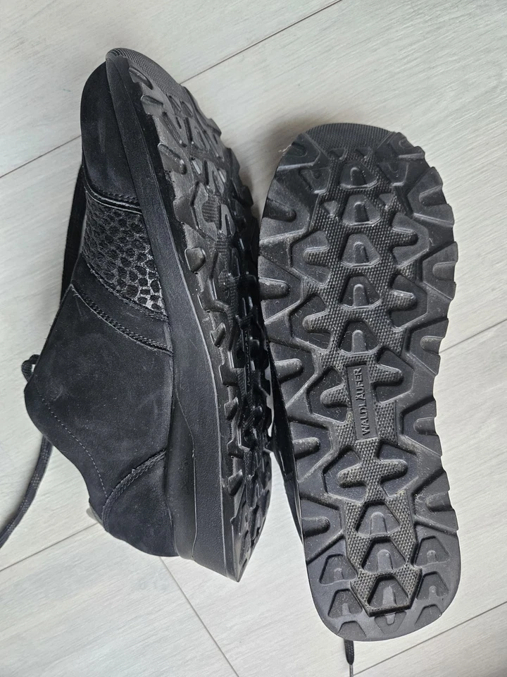 Waldläufer Sneaker Gr. UK 6 (39,5) schwarz (Leder/Stretch ?) Weite H wie NEU - Bild 4 von 4