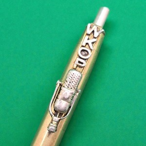 Vintage WKOP Ball Point Pen Microphone Clip Binghampton NY Radio Station