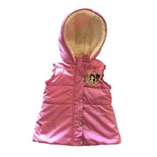 Disney Princess Pink Hooded Vest Girls Kids Size 4T