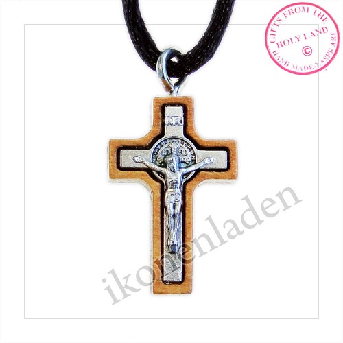 Kreuz versilbert + Kette Oliven Baum Handarbeit Holy Land Jerusalem 6*1 - Picture 5 of 8
