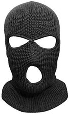 Ski 3 holes face and neck Winter Sports athlete balaclava Unisex Black