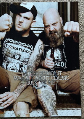 KIRK WINDSTEIN & GINO4 -2014 full page UK magazine poster CROWBAR DRIPBACK