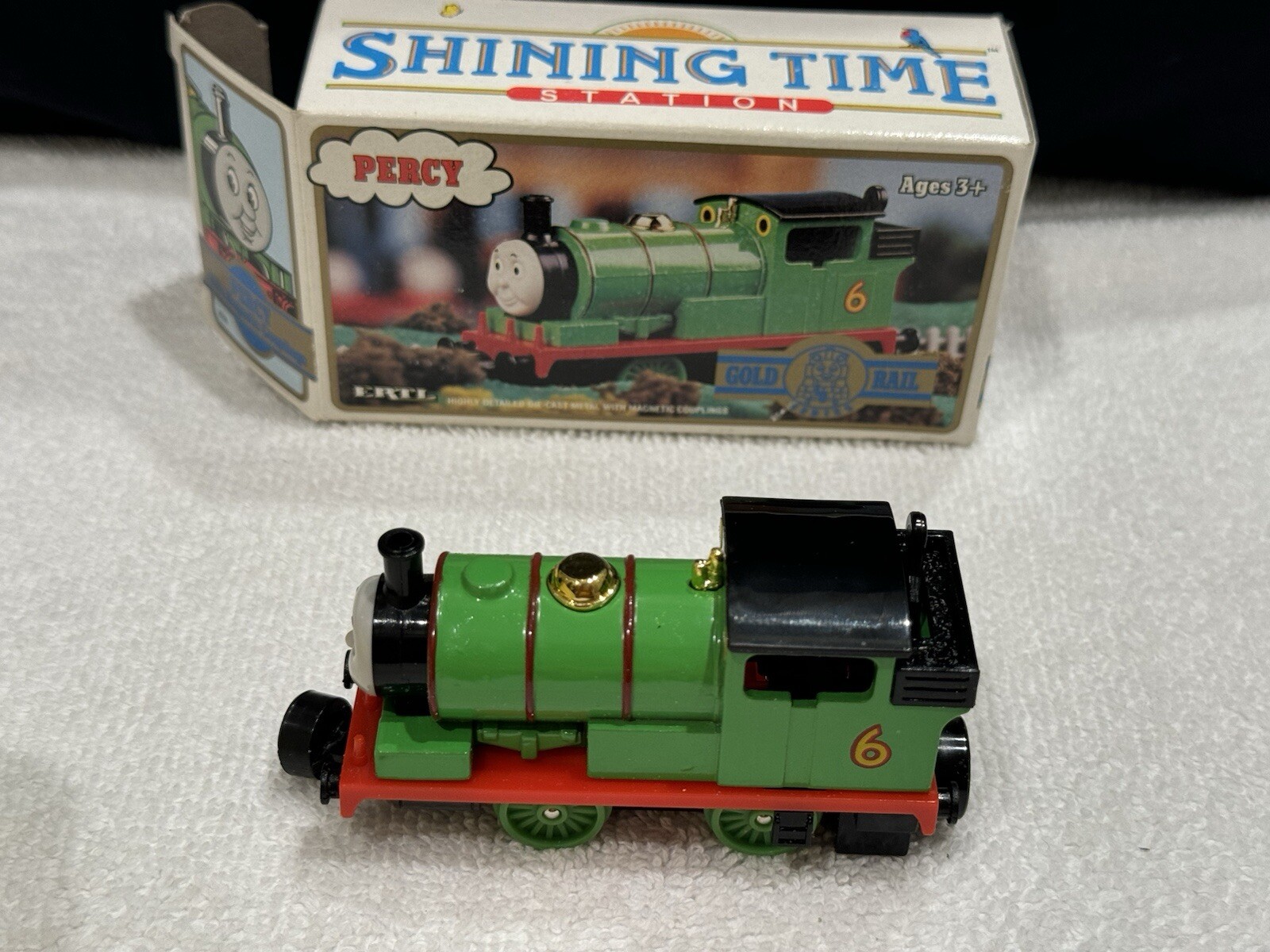 BANDAI PERCY ERTL Diecast Thomas Engine Collect Gold Rail Adult Owned Box Taiwan
