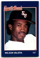1988 Grand Slam Baseball Card Wilson Valera c South Bend White Sox #11