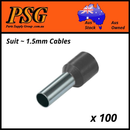 Cable Ferrules loose bags 1.5mm2 x 100 pack, Bootlace, Pin Crimps, Wire Sleeves eBay