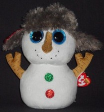 TY BEANIE BOOS - BUTTONS the 9" SNOWMAN - MINT with MINT TAG