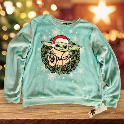 Mandalorian Baby Yoda Sweatshirt Christmas Mens Star Wars The