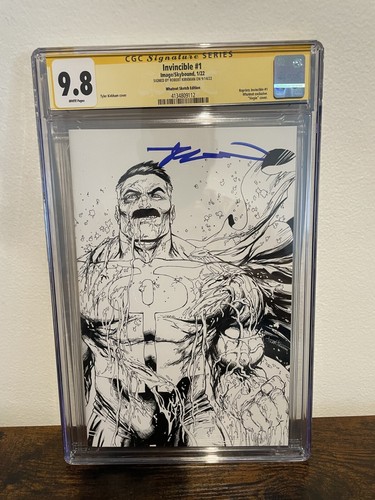 INVINCIBLE #1 OMNI-MAN Whatnot Sketch Kirkham CGC 9.8 Signed Robert Kirkman
