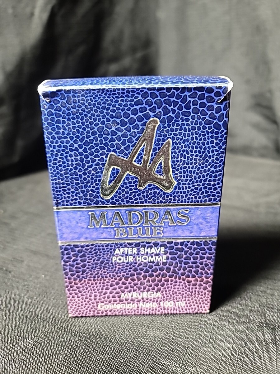 Vintage Madras Blue Men's After Shave 100 Ml Made In Mexico Rare