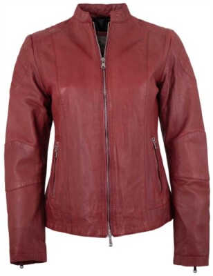 Vintage Jilani Lederjacke Rot 7eleven Damen Lederjacke Biker