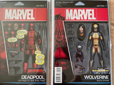 Deadpool #1 & All New Wolverine X23 Actionfigur Variant Covers Apr 2016 NM Neu