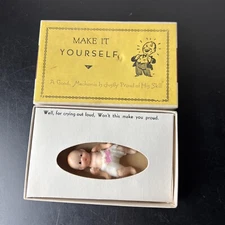 Vintage Joke Novelty Toy Make It Yourself Small Baby Doll 