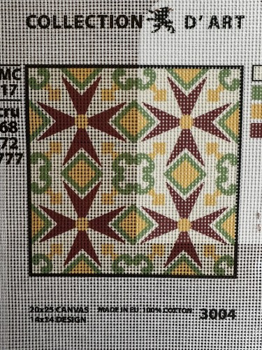 Collection D Art Printed needlepoint tapestry   20x25 Cm  Canvas Only