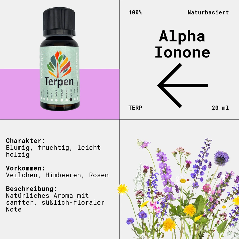 GEBO GEFTI HYDROPONICS Alpha Ionone 20 ml | Reines Terpenoid