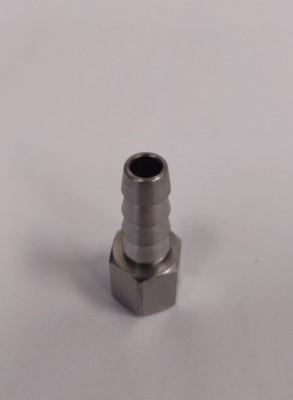Stainless steel 316 thread to hose fitting, 1/8'' Female NPT to 1/4'' ID hose barb