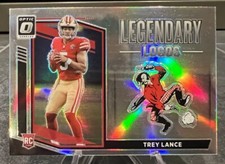 Trey Lance 2021 Panini Donruss Optic Legendary Logos #LL-18 Silver Holo Prizm RC