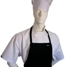 Lot of 10 chef adult aprons poly, easy wash, ultra light easy care pocket COLORS