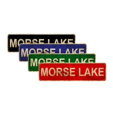 Morse Lake Indiana Vintage Sign Garage Bar Pub Man Cave Décor Aluminum Sign