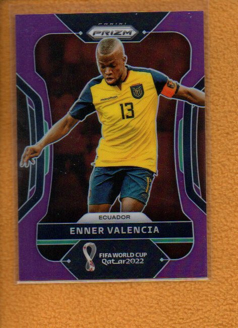Enner Valencia 2022 Panini Prizm FIFA World Cup Prizms Purple #77 /199 Ecuador