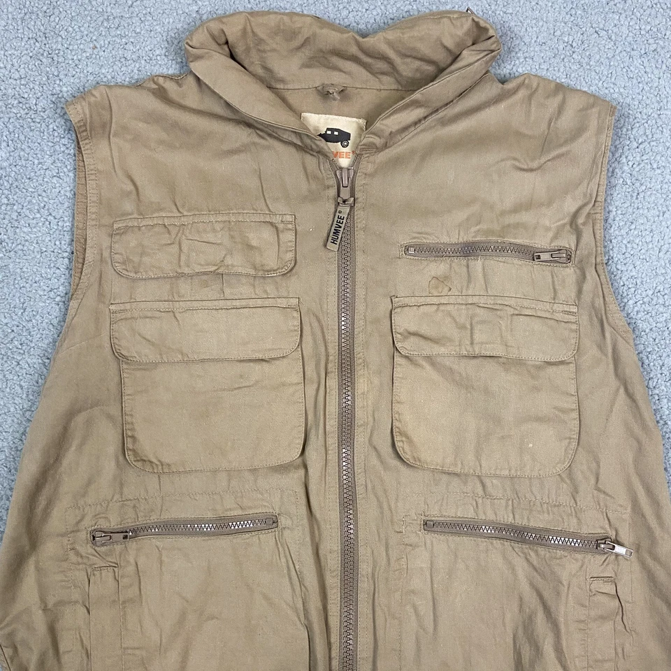Humvee Adventure Gear Safari Cargo Vest Tan - Size XL - Image 2 of 4