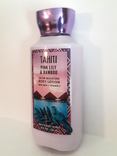 Bath  Body Works Tahiti Pink Lily  Bamboo Shea Lotion 8oz New Rare