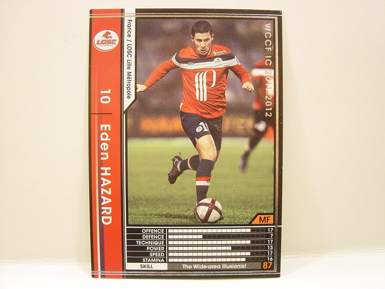 Panini WCCF 2011-12 Eden Hazard 1991 Belgium　No.10 LOSC Lille France Ligue1 #073