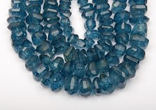 London Blue Topaz Beads 8 Inch Strand 10-12 MM Beads Faceted Tumble Shape Beads