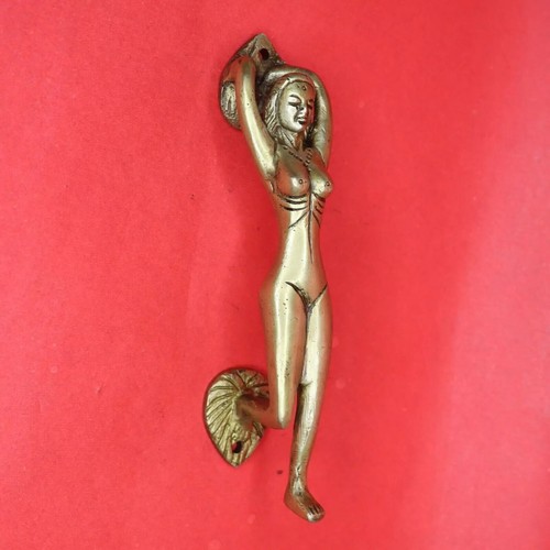 Yoga Lady Shape Handcrafted Brass Victorian Style Home Decor Door Pull Handle - Picture 5 of 10