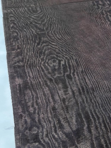 Brown Silk Moire Fabric By 2 Meters. Watermark Patterned, Multicolor Options. - Picture 7 of 10