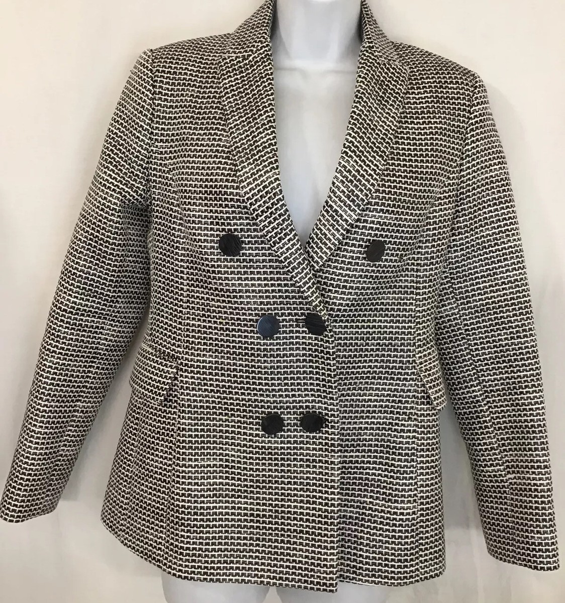 malene birger Jacket Black And White Woven Zozima Double