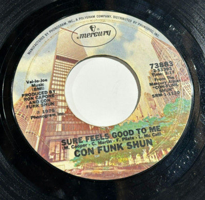 Vintage 45 RPM Con Funk Shun - Foley Park / Feels good to me Project Soul funk