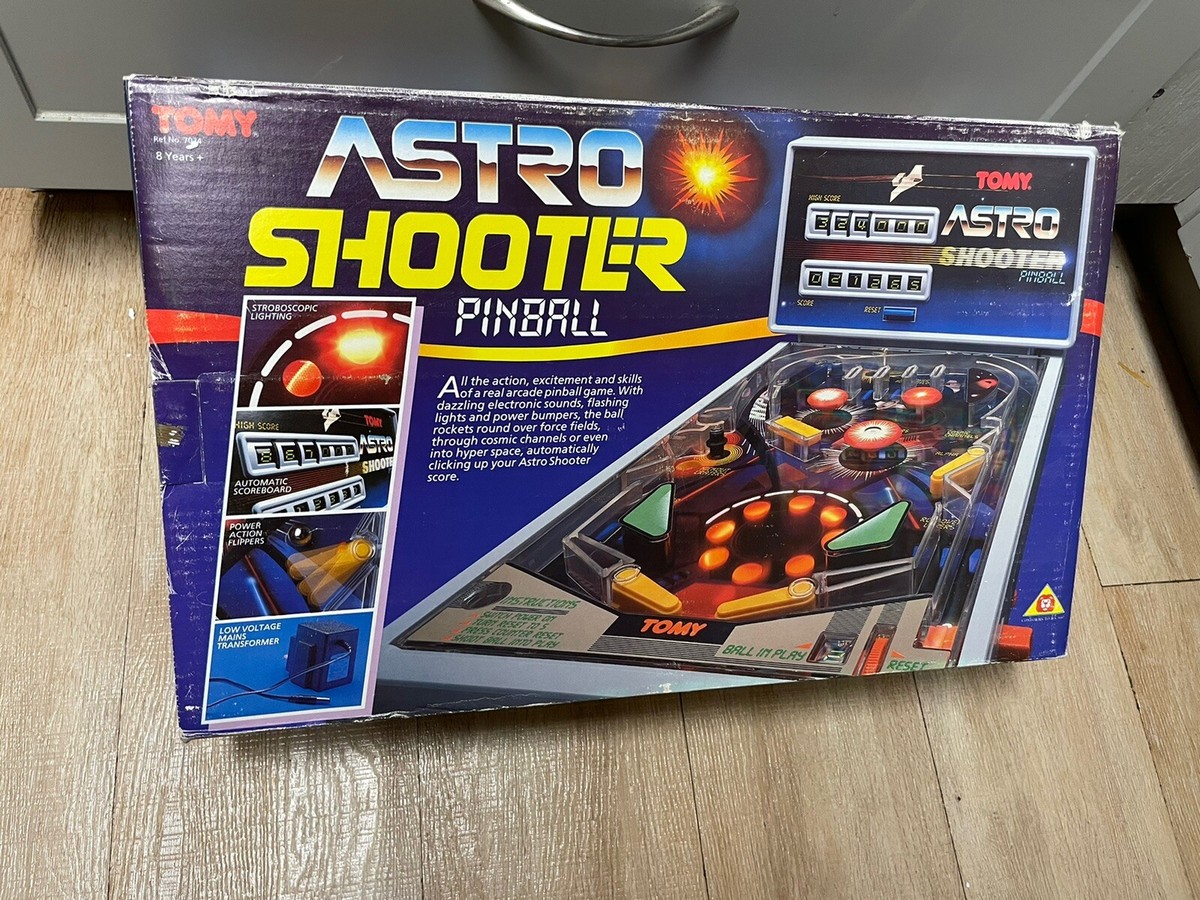 Vintage Boxed TOMY Astro Shooter Pinball tabletop electronic game