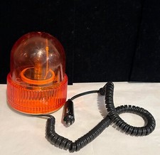 Vtg Revolving Flashing Emergency Light Orange Cigarette Vehicle Lighter Power