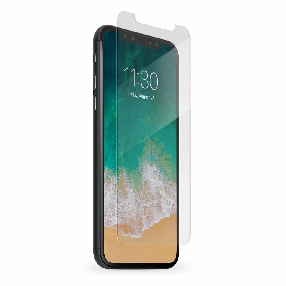 Protector de pantalla de vidrio transparente BodyGuardz Pure 2 iPhone X y iPhone Xs Foto 3 de 3