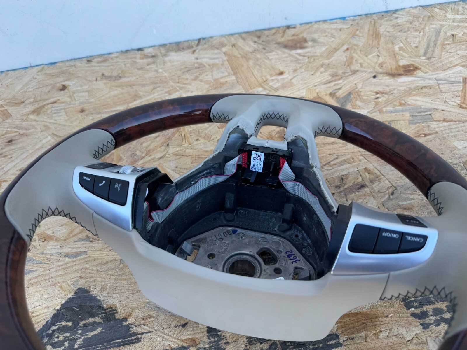 WOOD TAN LEATHER STEERING 3W0419093 BENTLEY FLYING SPUR OEM (2013-2018)