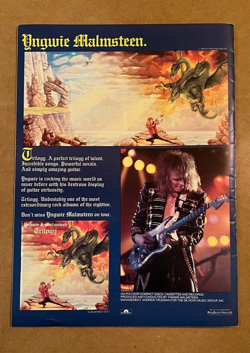Cash Box newspaper feat. Yngwie Malmsteen - October 11, 1986 | eBay