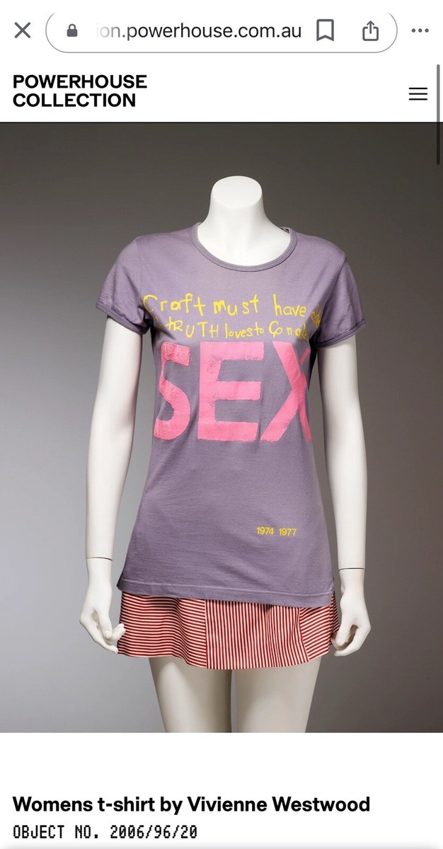 Vivienne Westwood Anglomania Top T-Shirt Cotton Burgundy SEX Vivienne Westwood Anglomania Top T-Shirt Cotton Burgundy SEX