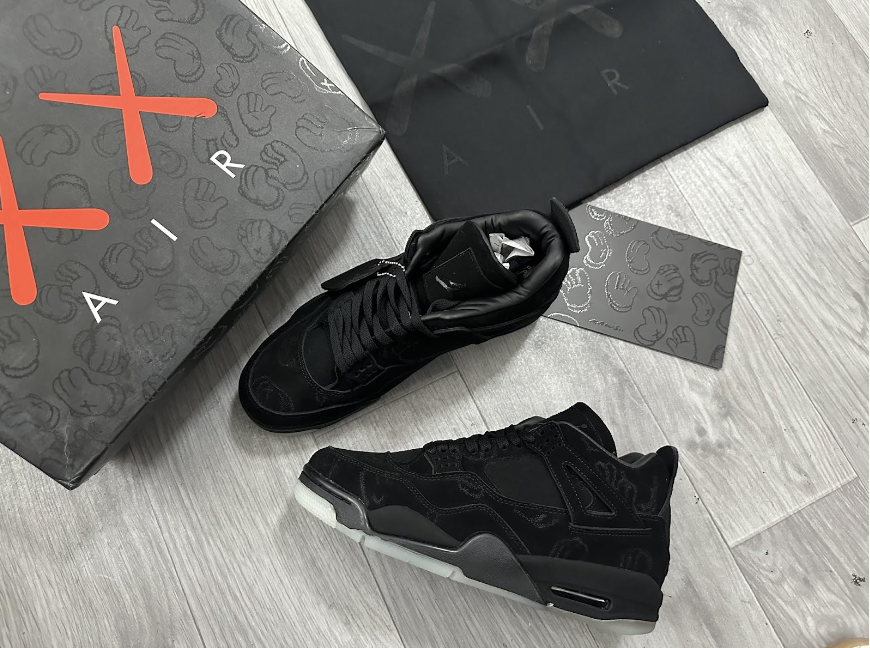 Jordan 4 Retro Kaws – Black Men's Size US 7-12 | eBay