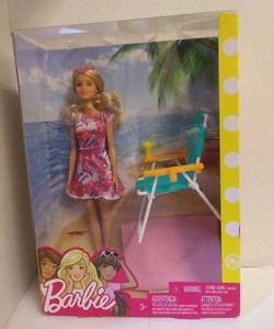 barbie with beach chair