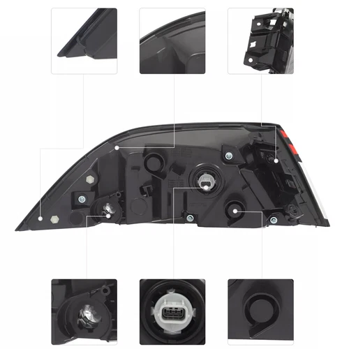 Luces traseras exteriores LED conductor y pasajero para Honda Accord 2023 sedán - Imagen 10 de 15