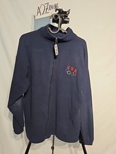 USA Olympic Made In USA Vintage Navy Blue Zip Front Fleece Size L
