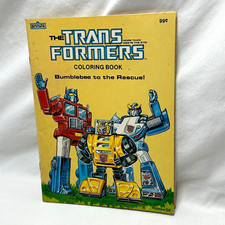 The Transformers Bumblebee to the Rescue Coloring Book 1984 Vintage Hasbro