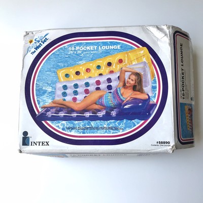 Vintage Intex 18 Pocket Lounge Pool Mattress 76X29 White New 1994 78257588909 | eBay