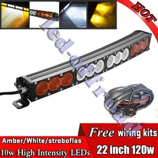 22Inch 120W LED Light Bar Spot Flood Combo Offroad Driving Work Pickup ATV Truck
