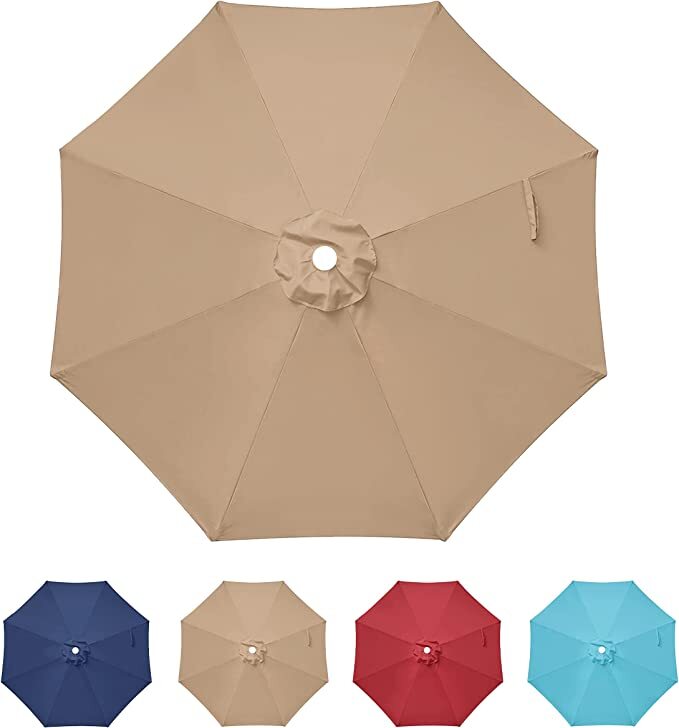 Simple Deluxe 9'' Patio Umbrella Replacement Canopy Top Cover for