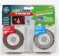 2 GE Security 7 Day Timer Programmable Vacation Timer - Great For Xmas Lights!! 