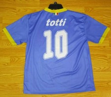 Italy soccer jersey Francisco Totti vintage size small made in Italy color blue