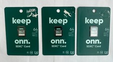 Lot of 3 Keep onn. 64GB SDXC Flash Memory Card -BRAND NEW