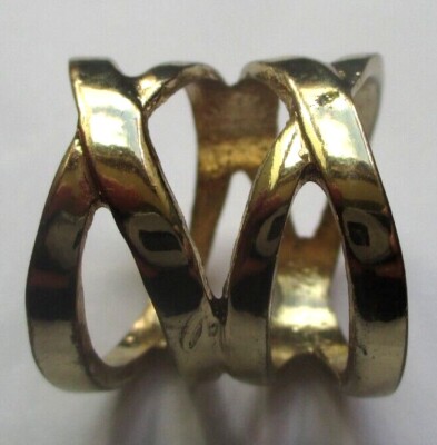 Bague Phalange Ajourée Cœurs Couleur Or Taille 52 - Bijou Rare Occasion, état Parfait