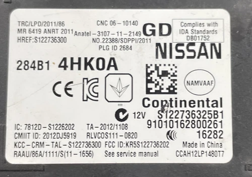 INFINITI Q50 3.0L Body Control Module Unit BCU BCM 284B1-4HK0A 2015-2016 - Picture 2 of 2